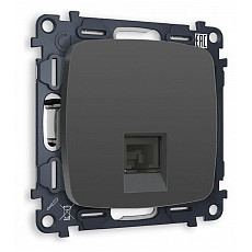 Розетка телефонная rj-11 со штрокой, без рамки ambrella volt quant mo912030